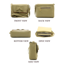 Load image into Gallery viewer, Double Zip Frame Bow Fitting Women Sling Bag - myStore20202019
