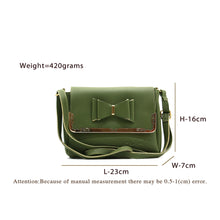 Load image into Gallery viewer, Double Zip Frame Bow Fitting Women Sling Bag - myStore20202019
