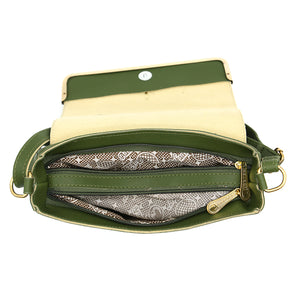 Double Zip Frame Bow Fitting Women Sling Bag - myStore20202019