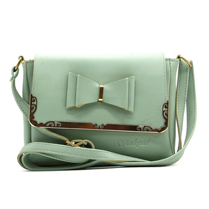 Double Zip Frame Bow Fitting Women Sling Bag - myStore20202019