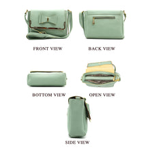 Load image into Gallery viewer, Double Zip Frame Bow Fitting Women Sling Bag - myStore20202019
