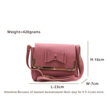 Load image into Gallery viewer, Double Zip Frame Bow Fitting Women Sling Bag - myStore20202019
