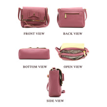 Load image into Gallery viewer, Double Zip Frame Bow Fitting Women Sling Bag - myStore20202019
