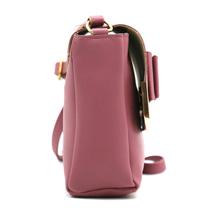 Double Zip Frame Bow Fitting Women Sling Bag - myStore20202019