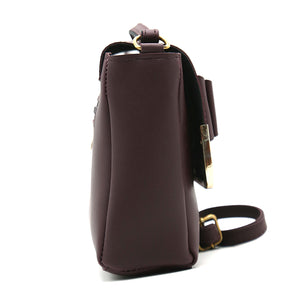 Double Zip Frame Bow Fitting Women Sling Bag - myStore20202019