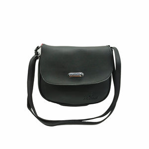 Double Zip Plain Round Shape Women's Sling Bag - myStore20202019