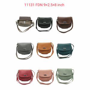 Double Zip Plain Round Shape Women's Sling Bag - myStore20202019