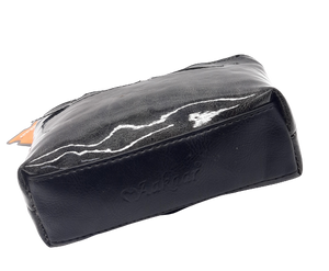 Double Zip Shine Finish Mini Hand Bag - myStore20202019