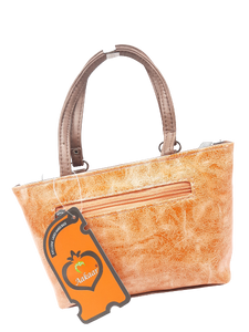 Double Zip Shine Finish Mini Hand Bag - myStore20202019