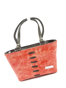 Double Zip Shine Finish Mini Hand Bag - myStore20202019