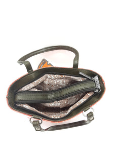 Double Zip Shine Finish Mini Hand Bag - myStore20202019