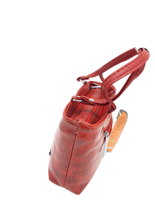 Double Zip Shine Finish Mini Hand Bag - myStore20202019