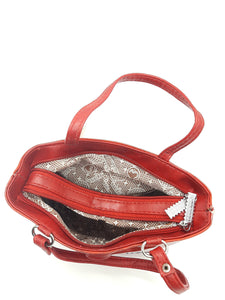 Double Zip Shine Finish Mini Hand Bag - myStore20202019