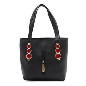 Double Zip Three Circle Fitting Ladies Mini Hand Bag - myStore20202019