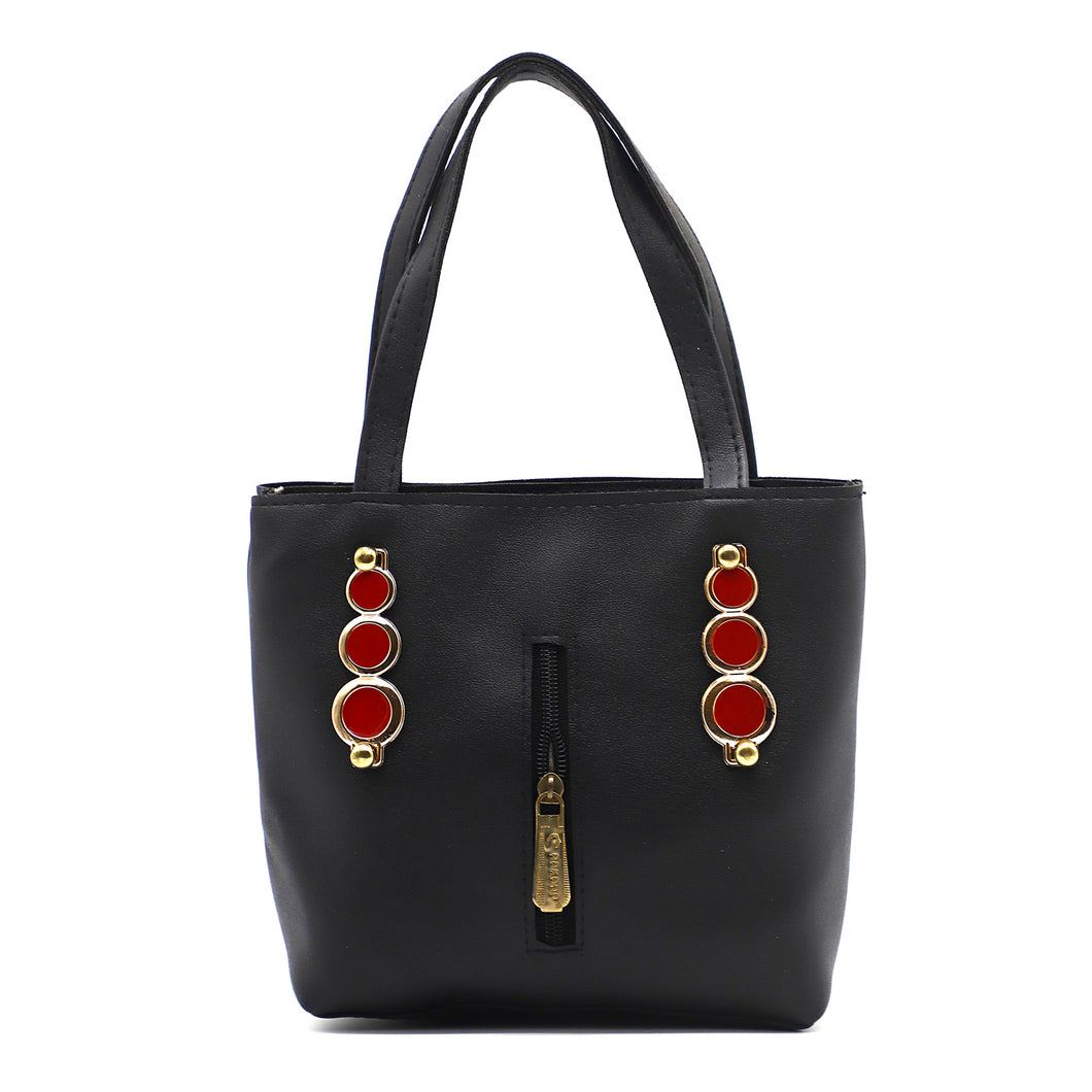 Double Zip Three Circle Fitting Ladies Mini Hand Bag - myStore20202019
