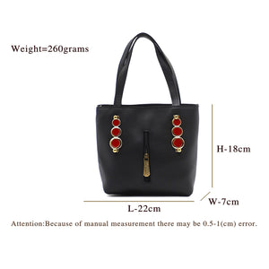 Double Zip Three Circle Fitting Ladies Mini Hand Bag - myStore20202019
