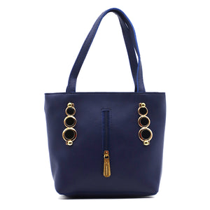 Double Zip Three Circle Fitting Ladies Mini Hand Bag - myStore20202019