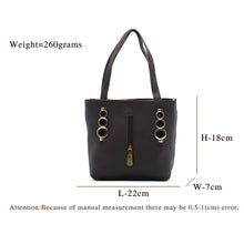 Load image into Gallery viewer, Double Zip Three Circle Fitting Ladies Mini Hand Bag - myStore20202019
