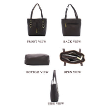 Load image into Gallery viewer, Double Zip Three Circle Fitting Ladies Mini Hand Bag - myStore20202019
