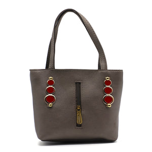 Double Zip Three Circle Fitting Ladies Mini Hand Bag - myStore20202019