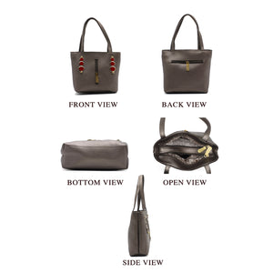 Double Zip Three Circle Fitting Ladies Mini Hand Bag - myStore20202019