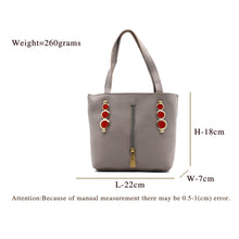 Load image into Gallery viewer, Double Zip Three Circle Fitting Ladies Mini Hand Bag - myStore20202019
