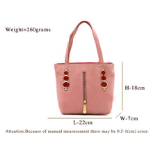 Load image into Gallery viewer, Double Zip Three Circle Fitting Ladies Mini Hand Bag - myStore20202019
