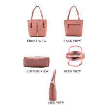 Load image into Gallery viewer, Double Zip Three Circle Fitting Ladies Mini Hand Bag - myStore20202019
