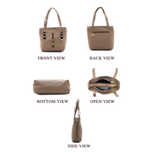 Load image into Gallery viewer, Double Zip Three Circle Fitting Ladies Mini Hand Bag - myStore20202019
