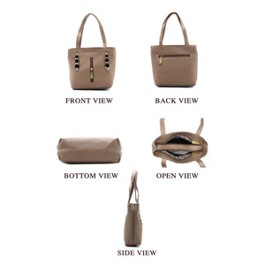 Double Zip Three Circle Fitting Ladies Mini Hand Bag - myStore20202019