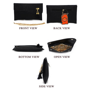 Envelope Double Jhumka Fitting Ladies Clutch - myStore20202019