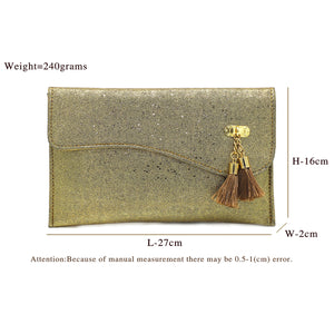 Envelope Double Jhumka Fitting Ladies Clutch - myStore20202019