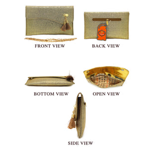 Envelope Double Jhumka Fitting Ladies Clutch - myStore20202019