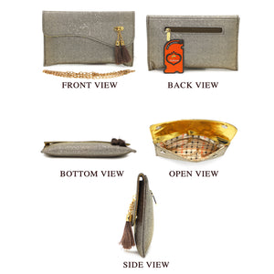 Envelope Double Jhumka Fitting Ladies Clutch - myStore20202019