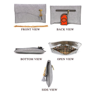 Envelope Double Jhumka Fitting Ladies Clutch - myStore20202019