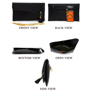 Envelope Zip Jhumka Fitting Ladies Clutch - myStore20202019