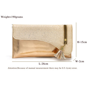 Envelope Zip Jhumka Fitting Ladies Clutch - myStore20202019