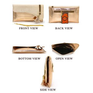 Envelope Zip Jhumka Fitting Ladies Clutch - myStore20202019