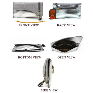 Envelope Zip Jhumka Fitting Ladies Clutch - myStore20202019