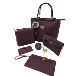 Five Piece Purse Sling Wallet Pouch Ladies Bag Combo - myStore20202019