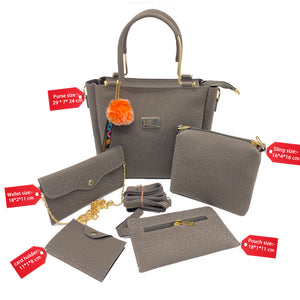 Five Piece Purse Sling Wallet Pouch Ladies Bag Combo - myStore20202019