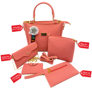 Five Piece Purse Sling Wallet Pouch Ladies Bag Combo - myStore20202019