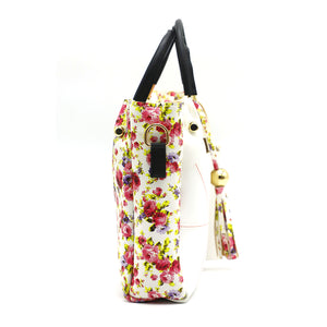 Flower Print V shape Stitched Five Piece Women Combo - myStore20202019