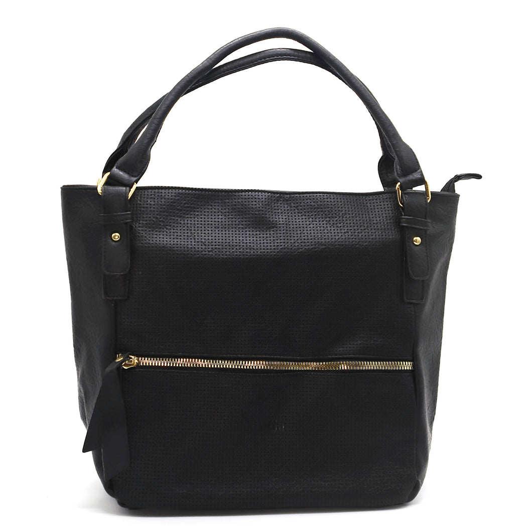 Front Zip Single Zip Dotted Ladies HandBag - myStore20202019