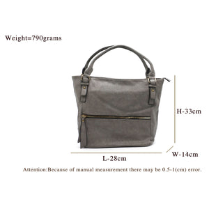 Front Zip Single Zip Dotted Ladies HandBag - myStore20202019