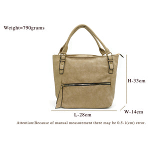 Front Zip Single Zip Dotted Ladies HandBag - myStore20202019