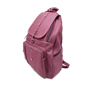 Girl's BackPack With Flap Buckle Front Pocket Stone Fitting Design - myStore20202019