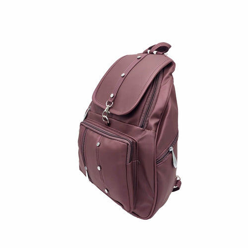 Girl's BackPack With Flap Buckle Front Pocket Stone Fitting Design - myStore20202019