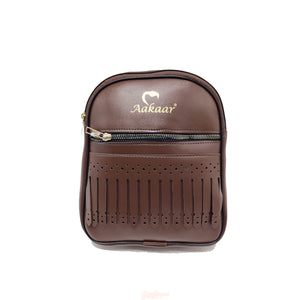 Girl's BackPack With Front Zip Strips Design - myStore20202019