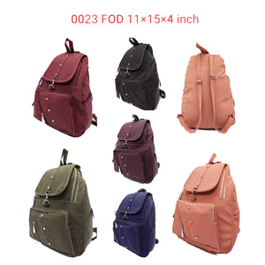 Girl's BackPack With Stone Fitting On Pocket Flap Lock Design - myStore20202019